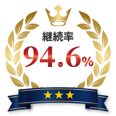 ビーヘルスは継続率94.6%